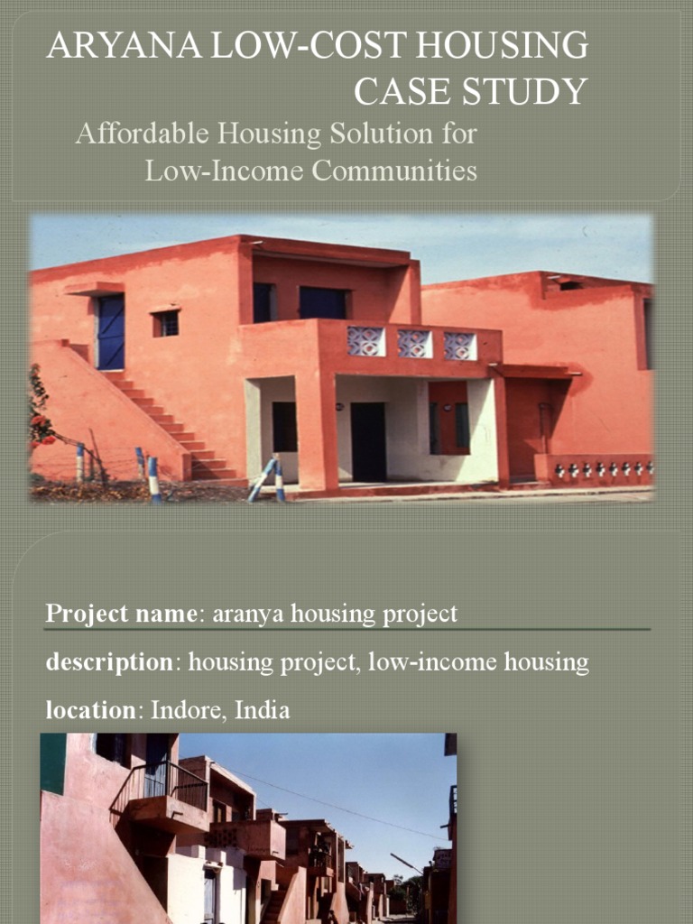 low cost housing case study pdf