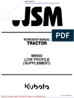 Kubota Tractor m9540 Low Profile Workshop Manual