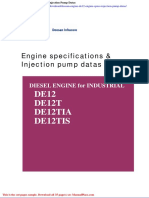 Doosan Engine De12 Engine Specs Injection Pump Datas