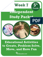 Independent Study Packet 5th Grade Week 7