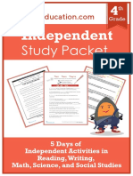 Independent Study Packet 4th Grade