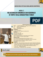 31 Okt 22 Jakarta Modul 2 - MELAKSANAKAN KOMUNIKASI DAN KOORDINASI DITEMPAT KERJA DENGAN PIHAK TERKAIT