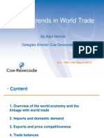 Recent Trends in World Trade: by Alain Henriot Delegate Director Coe-Rexecode (Paris)