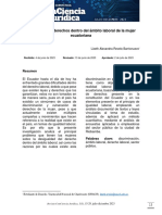 La Igualdad de Derechos Dentro Del Ámbito Laboral de La Mujer Ecuatoriana