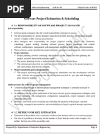 Unit 3 Software Project Estimation Scheduling