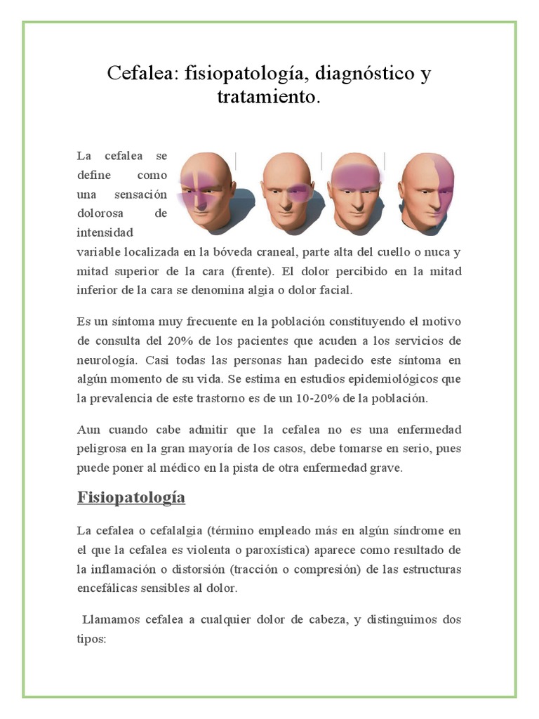 Cefalea | PDF | Dolor de cabeza | Migraña