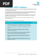 APST Evidence Checklist Guide | PDF | Educational Assessment | Learning