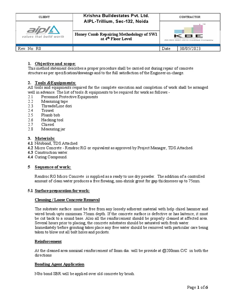 Methodology For Shear Wall Repair | PDF