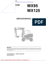Case Wx95 Wx125 Excavator Shop Manual