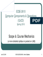 Ecse-2610 Computer Components & Operations (Coco) : Scope & Course Mechanics