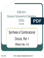 Synthesis of Combinational Circuits, Part 1: ECSE-2610 Computer Components & Operations (COCO)