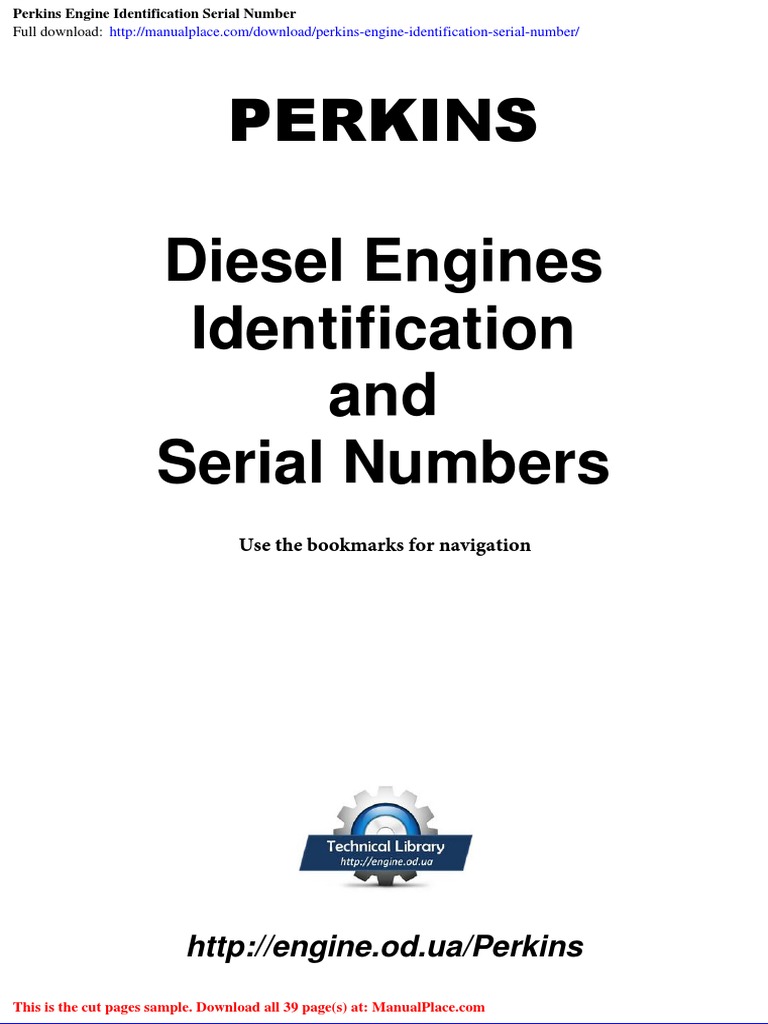 Perkins Engine Identification Serial Number PDF