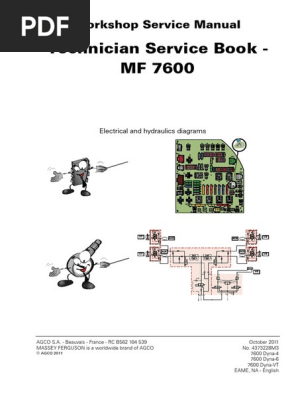 Massey Ferguson MF7600 Technician Workshop Manual | PDF