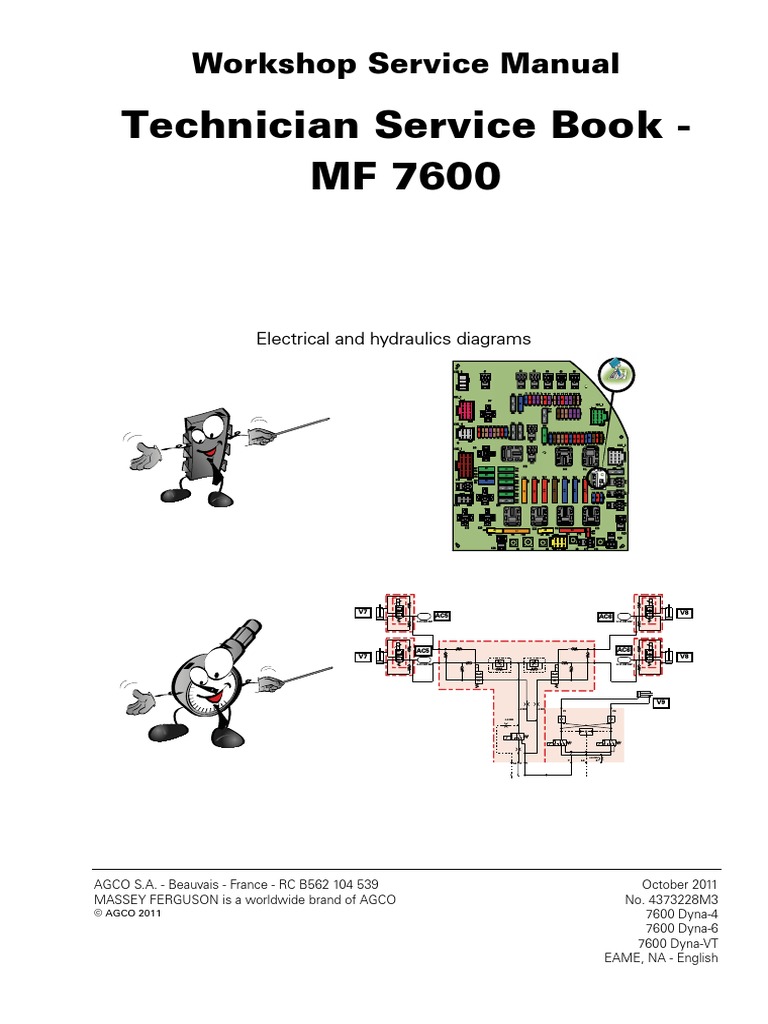 Massey Ferguson MF7600 Technician Workshop Manual | PDF