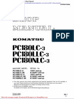 Komatsu Hydraulic Excavator Pc180 3 Shop Manual