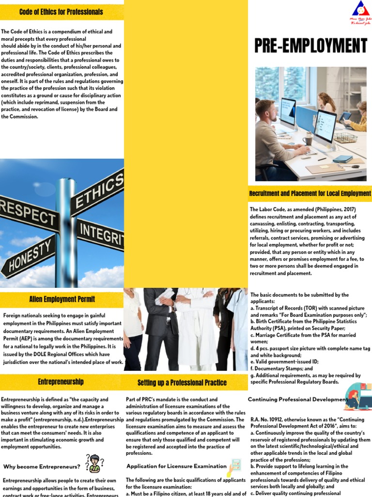 Pre Employment Brochure PDF