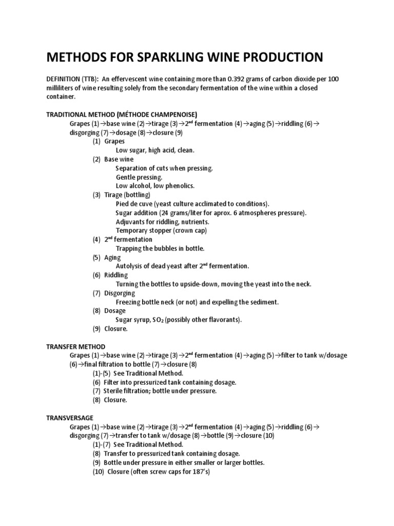 METHODSFORSPARKLINGWINEPRODUCTION PDF Fermented Foods Wine