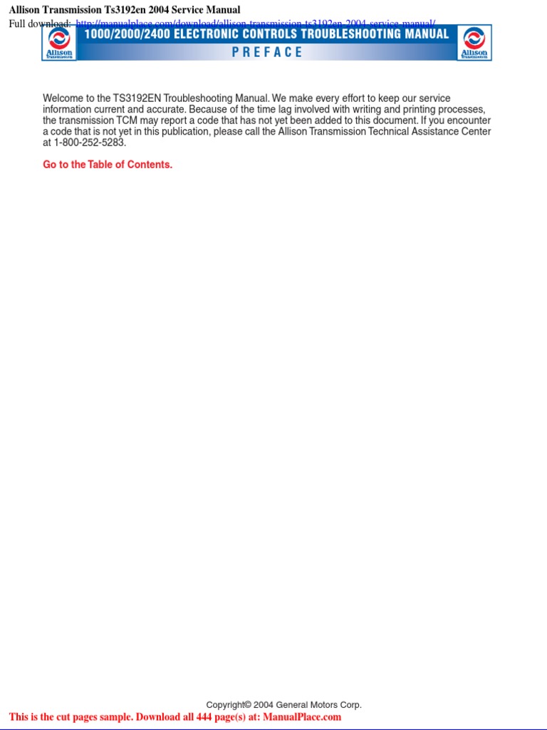 ALLISON MARINE TRANSMISSION SERVICE MANUAL PDF visual data 7