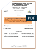 Le Rôle Des Activités Ludiques en Grammaire Du