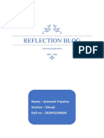 Reflection - Blog - Shivaji - Animesh Tripathy