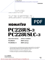 Komatsu Hydraulic Excavator Pc228 Us 3 Shop Manual