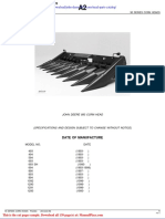 John Deere 893 Corn Head Parts Catalog