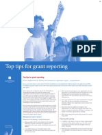 GWF Top Tips For Grant Reporting
