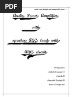 Audio Power Amplifier With Speaker AGC Load With AGC Circuit - Docx