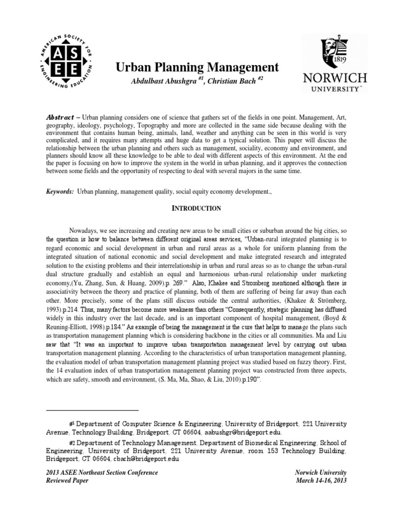 Urban Planning & Management Insights | PDF | Urban Planning ...