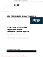 Caterpillar 311b 330b Excavators Engine and Pump Electronic Control System