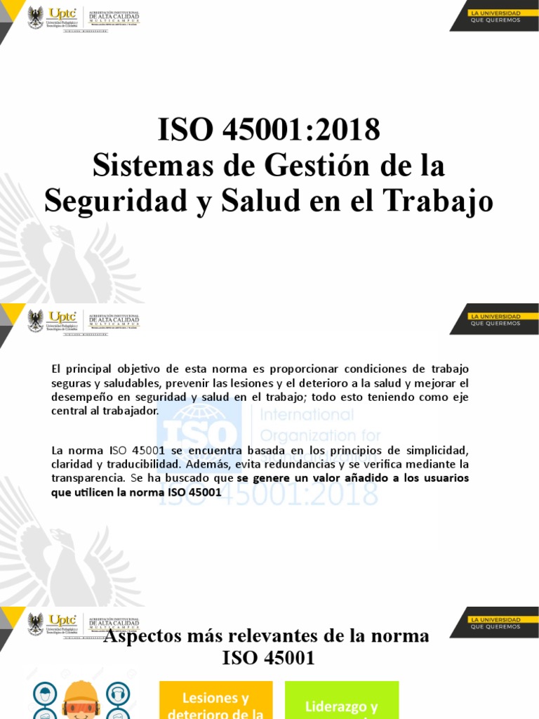 ISO 45001: Gestión de Seguridad Laboral | PDF | Crecimiento personal y ...