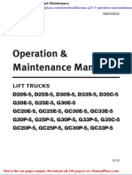 Doosan g25 5 Operation and Maintenance