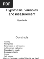 Hypothesis, and Measurement