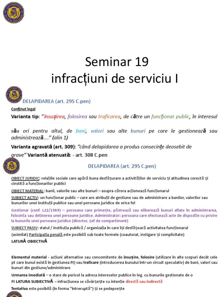 Infractiuni de Serviciu I Postat | PDF