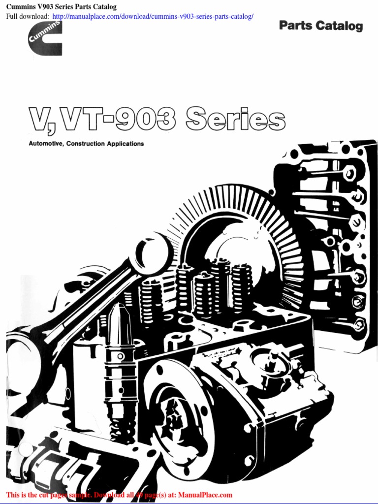 Cummins V903 Parts Catalog Download | PDF