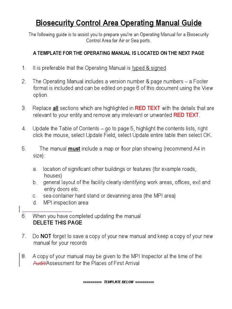 instructionmanualtemplate20 PDF Soil Pest