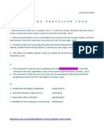 Selectivity Exam Ultra-Processed Food KEY