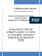 Barangay Solar Street Light 18 Units at Dalirig, Manolo Fortich, Bukidnon