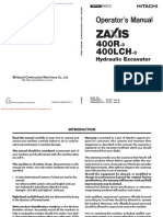 Hitachi Zaxis 400r 400lch 3 Hydraulic Excavator Operators Manual