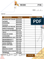 Talão de Recibo Documento A5 Preto e Branco