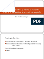 Kinetoterapia Activă Și Pasivă La Pacientul Critic Și