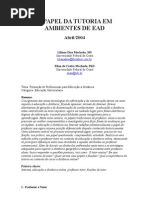 o Papel Da Tutoria Em Ambientes de Ead