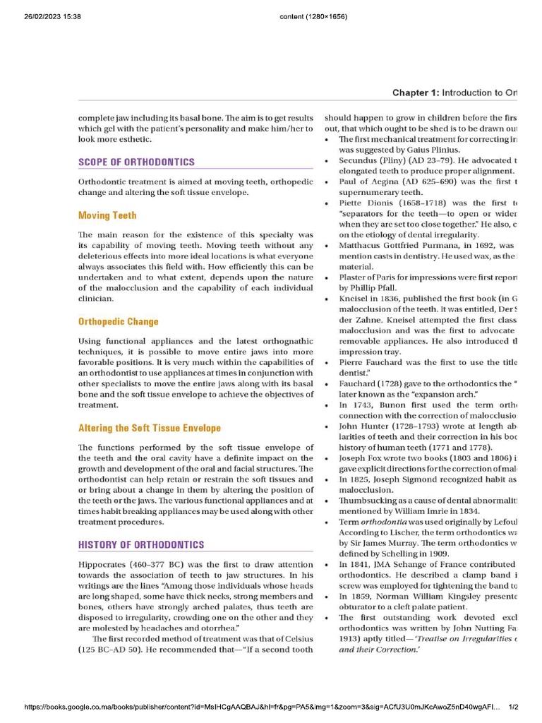 orthodontie history PDF