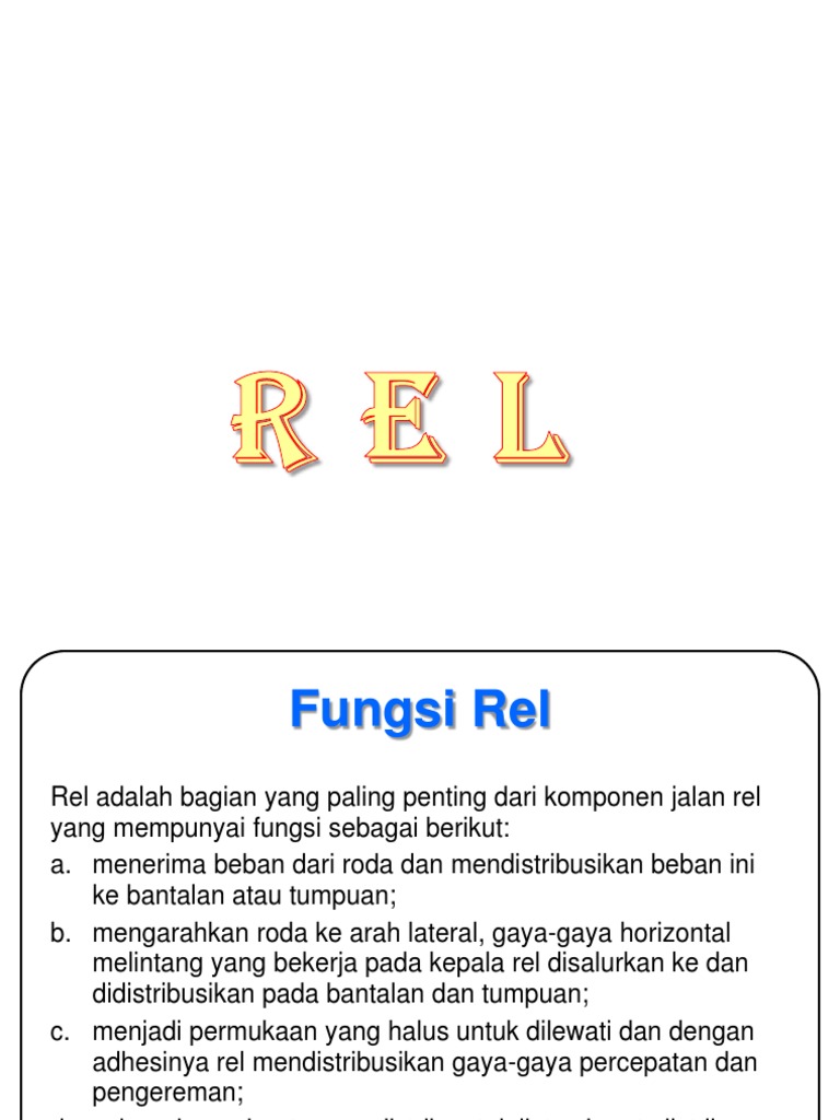 Fungsi dan Geometri Rel Kereta | PDF