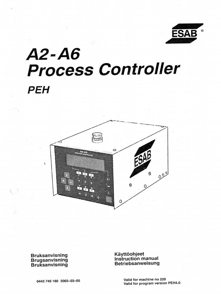 Ca B300 C5 X5 A2 A6 Process Controller Peh Instruction Manual | PDF