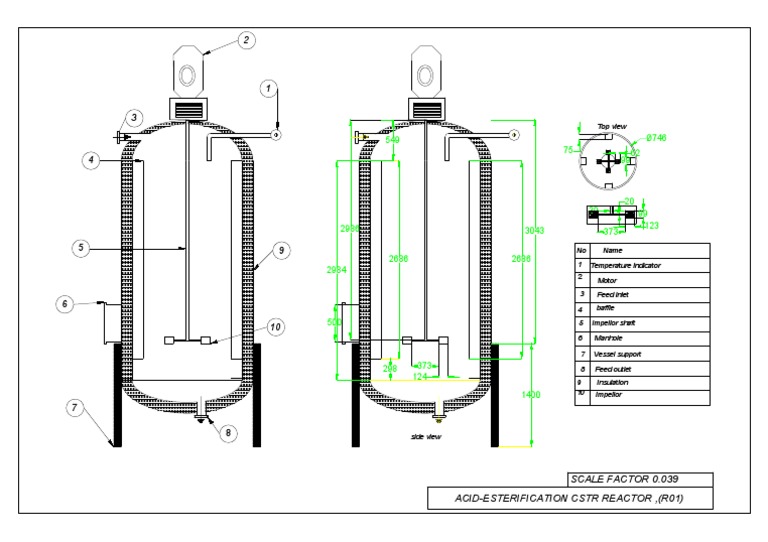 CSTR Reactor Design and Diagrams | PDF | Chemical Engineering ...