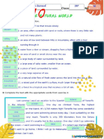 The Natural World Worksheet