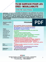 Formation Continue Traitement de Surface Pour Les Polymères - Mouillabilité 2012