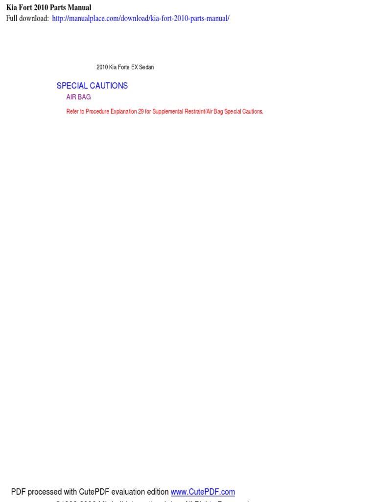 2010 KIA FORTE REPAIR MANUAL PDF FREE DOWNLOAD visual data 3