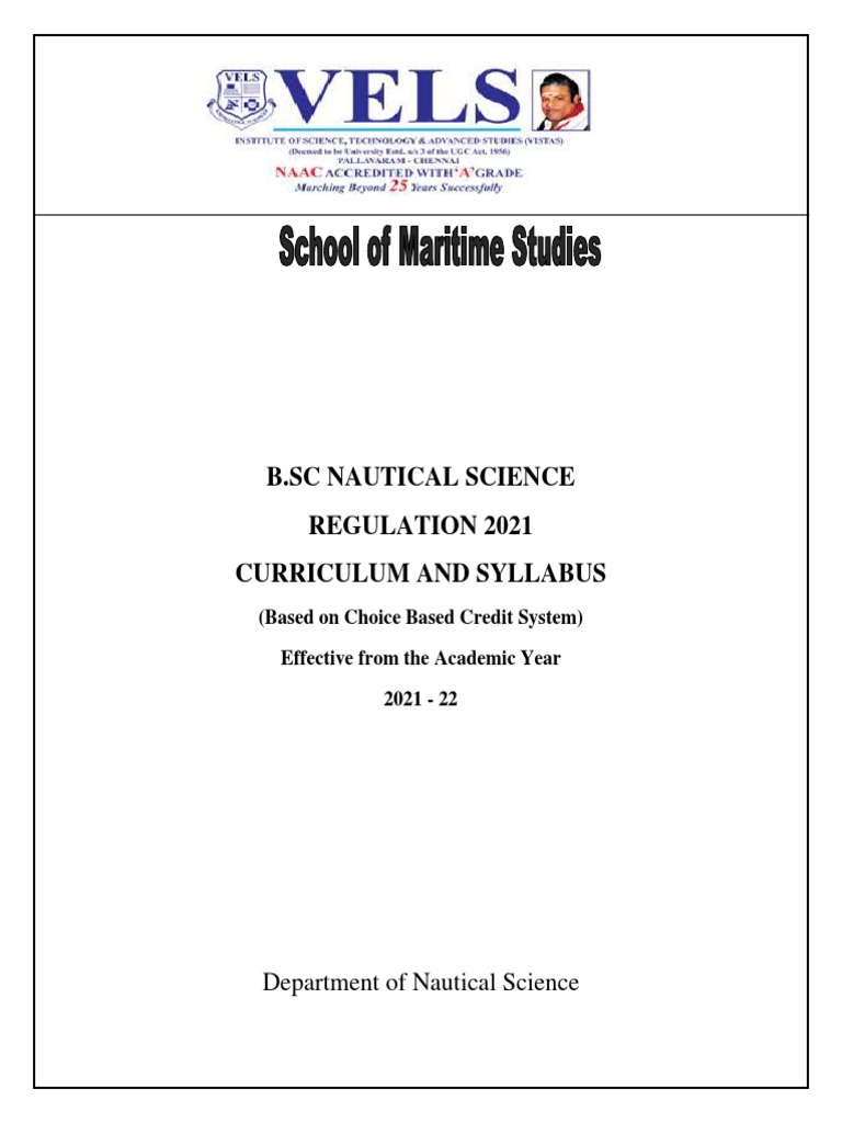 BSC Nautical Science 2021 PDF